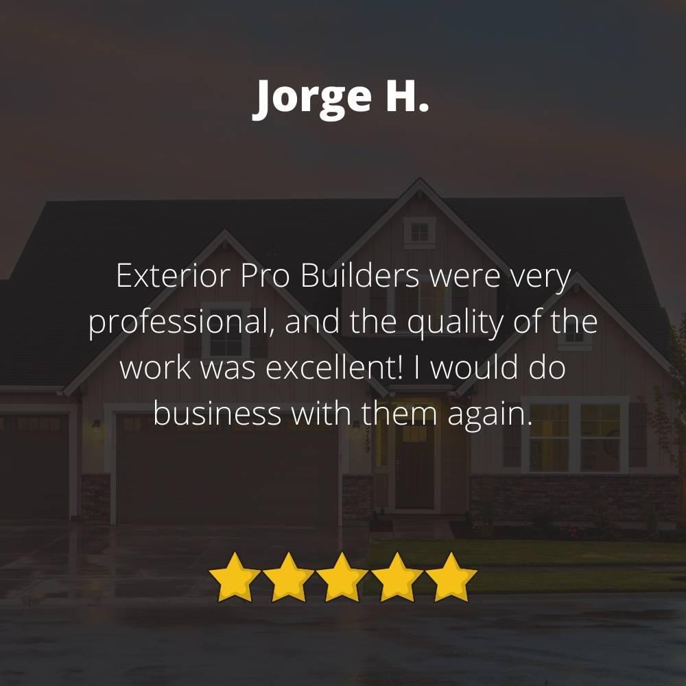 happy roof repair client