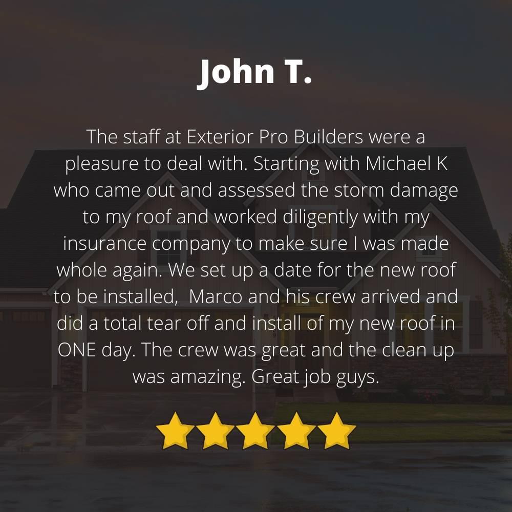 happy roof repair client